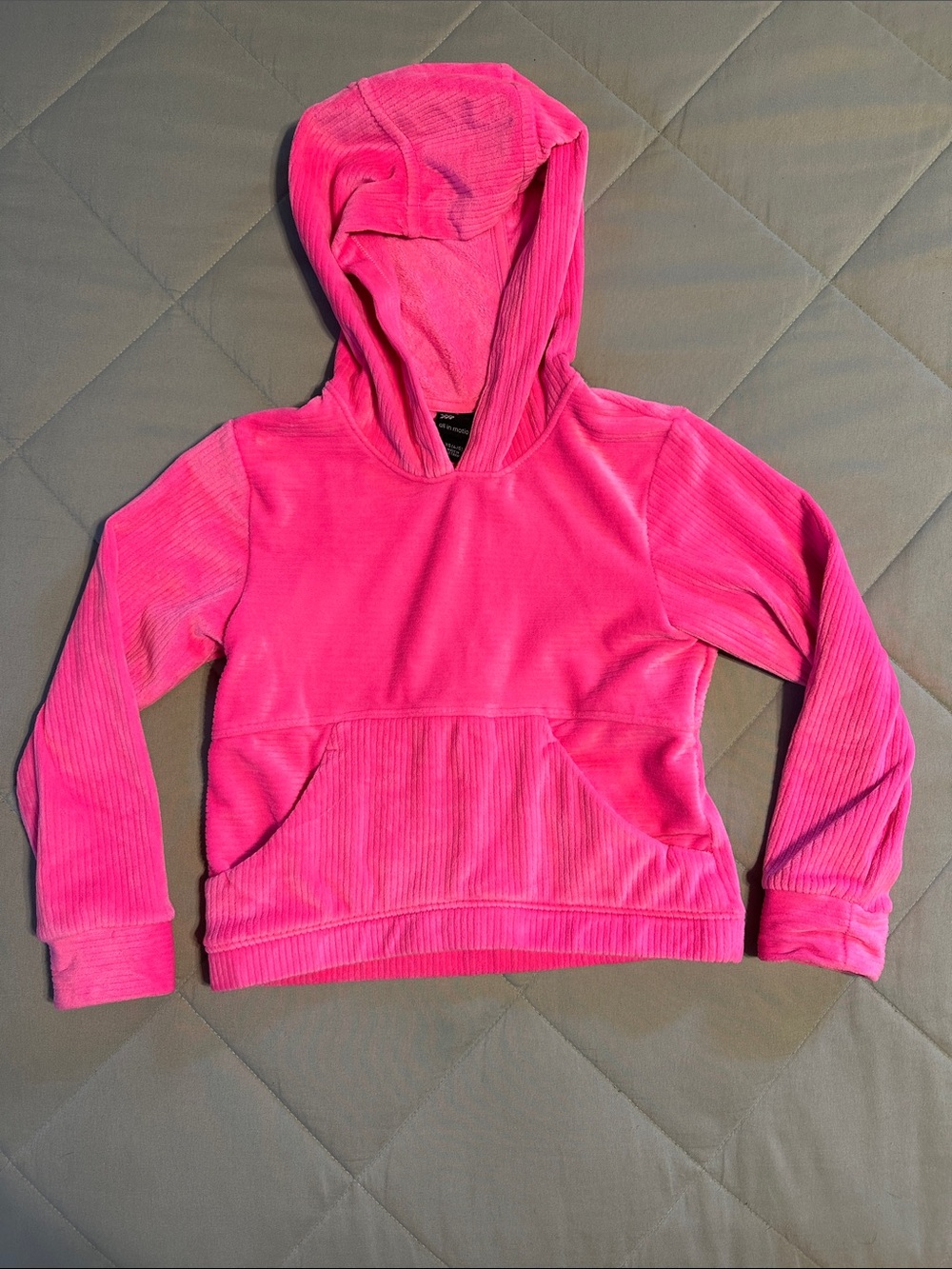 all in motion Bright Pink Girls' Hooded Pullover Sweatshirt